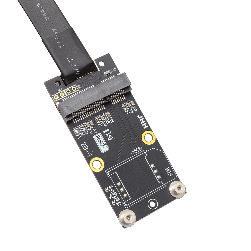 mPCIe to M.2 key A.E. extension cable , mini pcie mPCI-e Card to NGFF M2 A.E. slot extension adapter cable Customized Length. 
