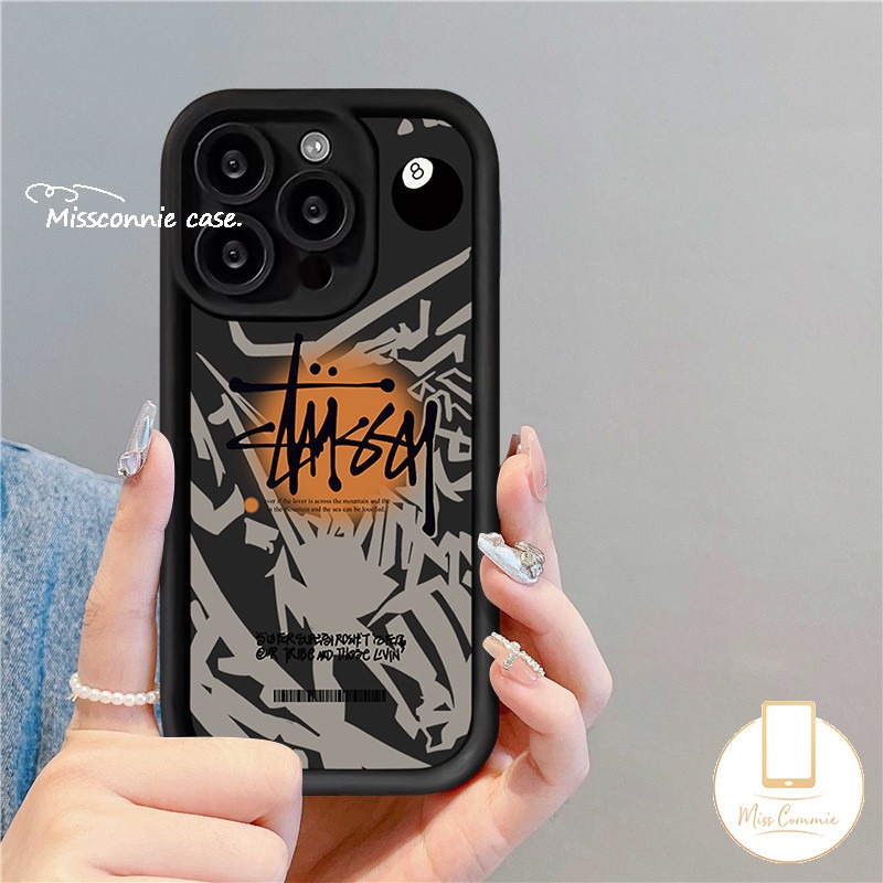 Trendy Brand Cool Stussy Case For Redmi 12 10A 13C A2 9T 12C 10C 9 A1 9C 9A Note 13 11s 12 10 9 10s 8 11 Pro Max Poco M3 M6 C55 X5 X6 Pro Mi 11 12 Lite Soft Tpu Angel Eyes Cover. 
