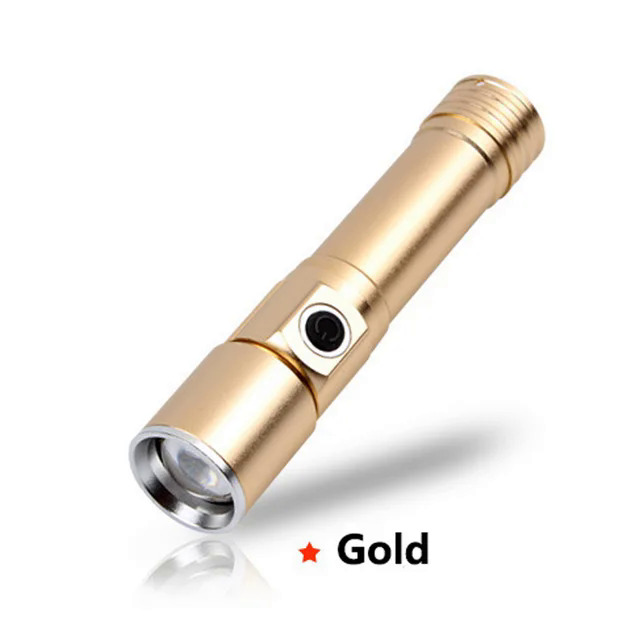 Mini Tactical Flashlight Rejected 7W CREE 1000LM Waterproof Lanterna LED 3 Modes Zoomable Torch 18650 battery Torch Lamp. 