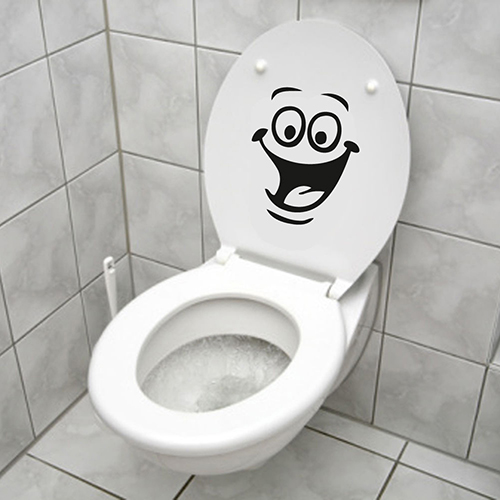 【3C VictoryEagle】Smiley WC Toilet Decal Room Art Funny Wall