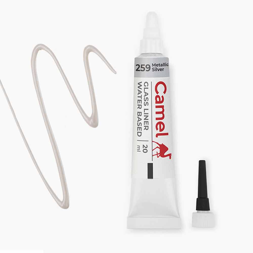 Camel Glass Liners 20ml - Metallic Silver