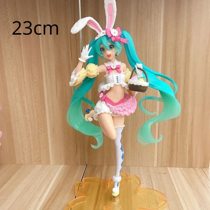 Anime Figure Collection: Hatsune Miku Statue Figurines and Case Widget. 