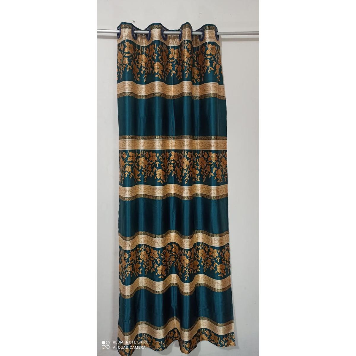Synthetic Curtain Door & Window Porda 4 kuchi 1 pic & 8 pis ai lite -Colour-Blue