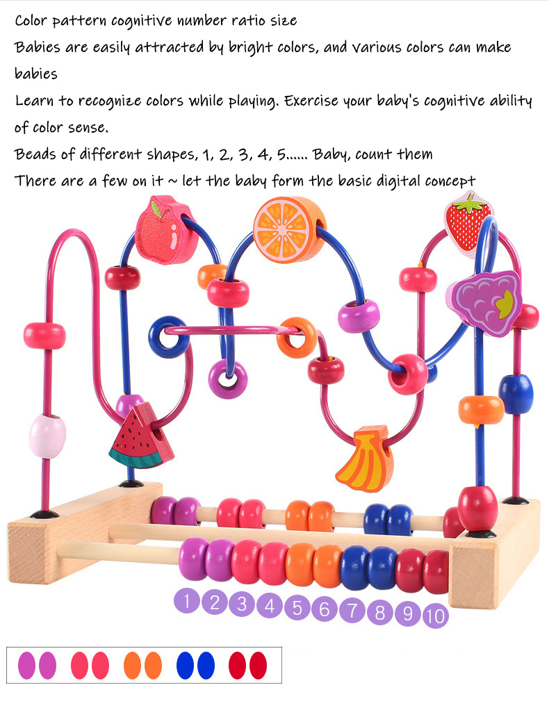 Baby Montessori Early Learning Educational Math Toys Wooden