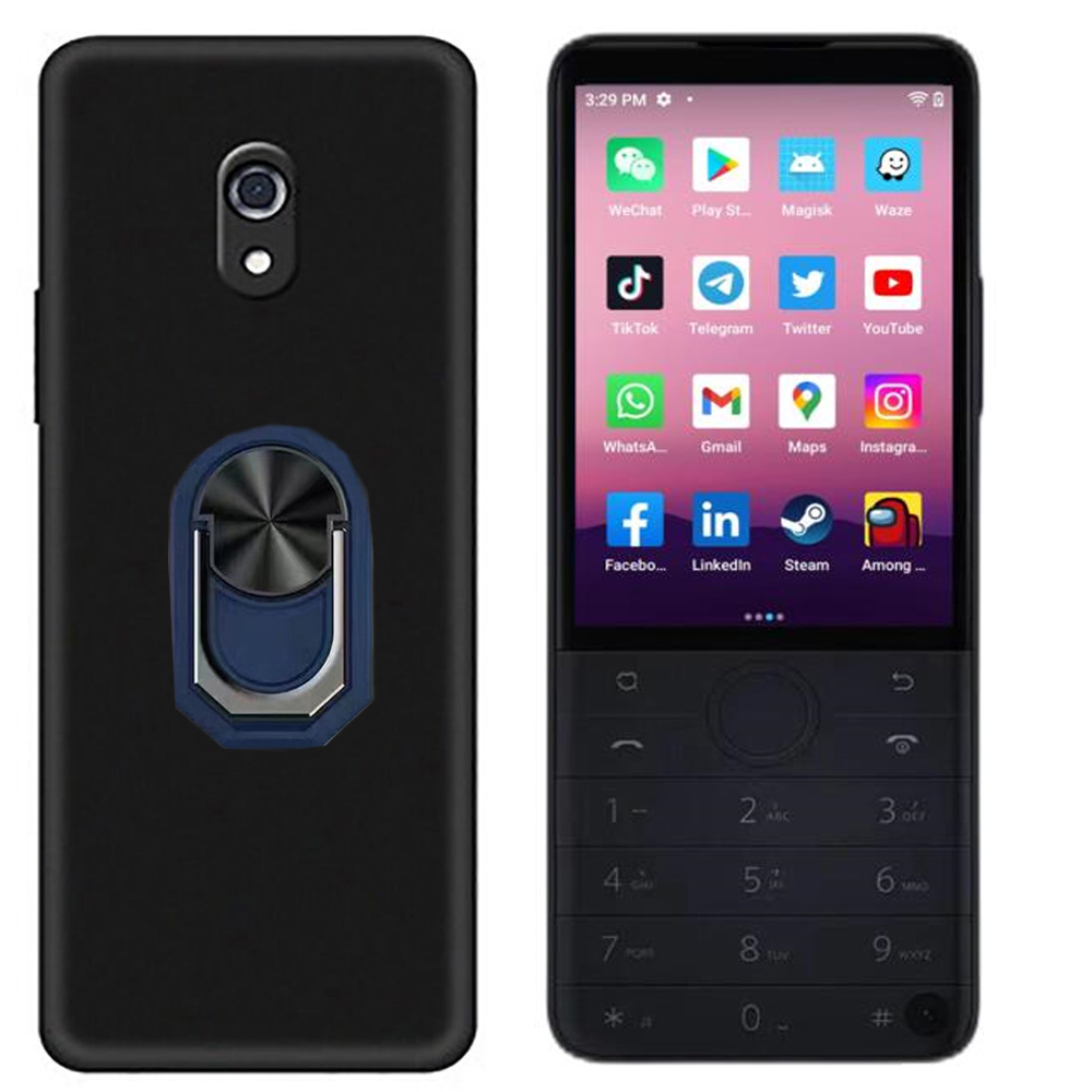 Case for Xiaomi Mi Qin F22 Pro Black Matte Ring Holder Prrelaxotective Shockproof Cover on for Duoqin Qin F21 Pro Funda. 