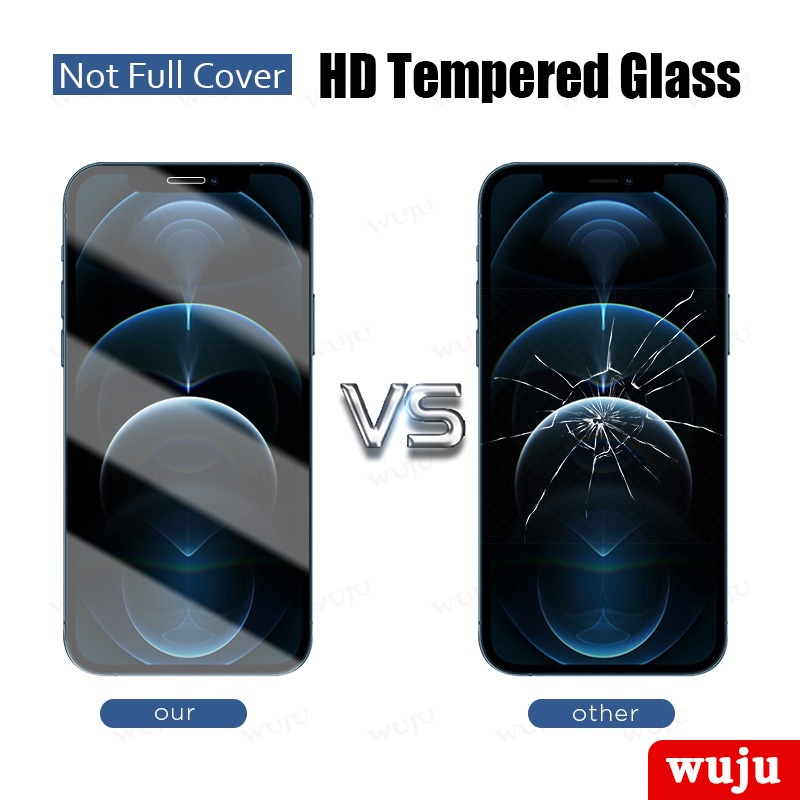 WUJU[4 in 1]Front Tempered Glass and Back Camera Lens Screen Protector Film for iPhone 11 12 13 Pro Max mini XS Max XR X 6 6S 8 7 Plus SE Camera Lens Protector Tempered Glass. 