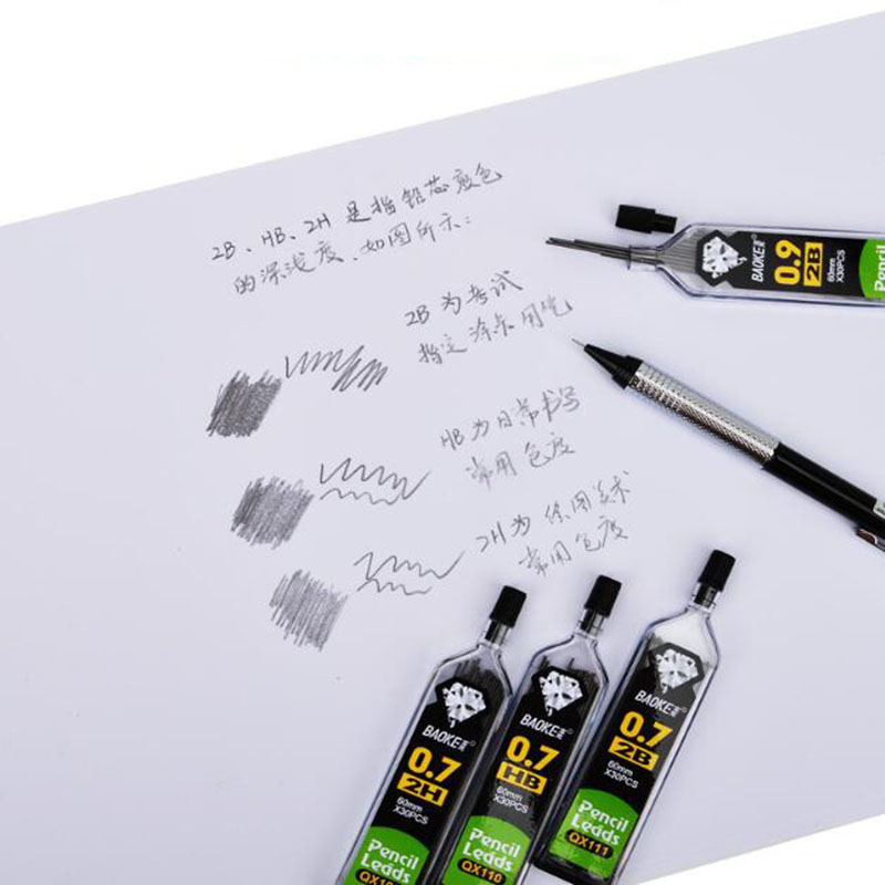 30pcs/Bottle, Automatic Pencil Lead 2B 2H HB Pencil Refill 0.3 Mm/0.5 Mm/0.7mm/0.9 Mm Pencil Refill Student Writing Office Amour zii. 