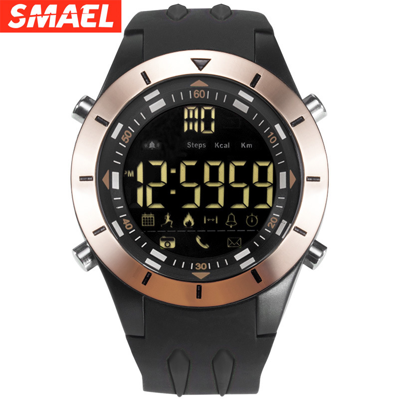 Smael Smart Bluetooth Smartwatch New Men's Multi-Function Pedometer Sports Electronic Watch. 