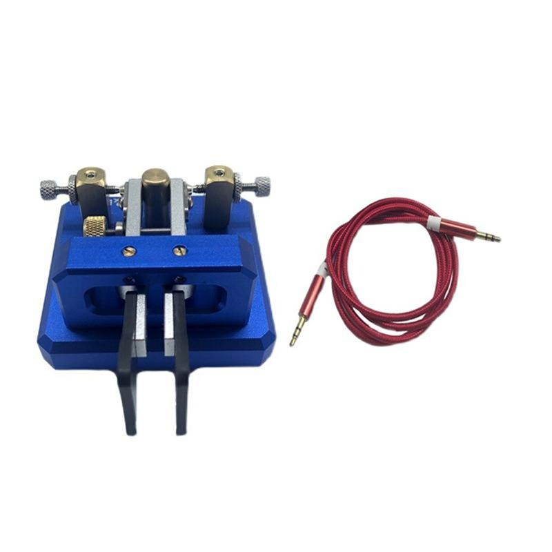 Automatic Morse Dual-Paddle Telegraph Key CW Key for Ham Radio Users for Amateur HAM RADIO CW Paddle Key Amateur Easy to Use Blue