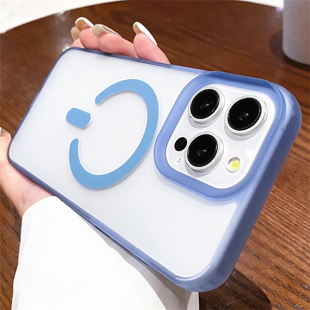 HODON Luxury Frosted Transparent Wireless Charging For Magsafe Case For iPhone 17 Air 16 15 14 13 12 Pro Max 15 16 Plus 11 Cases Magnetic Clear Shockproof Cover