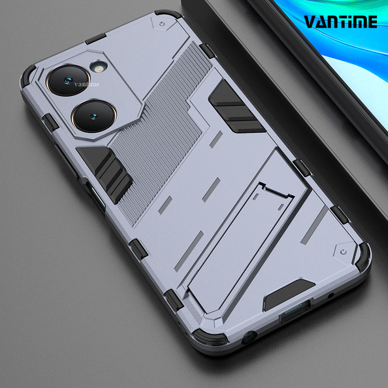 Vantime for vivo Y03 / Y03t / Y18 / Y18s 4G Y28s 5G Armor Case Kickstand Shockproof Matte Back Hard Cover