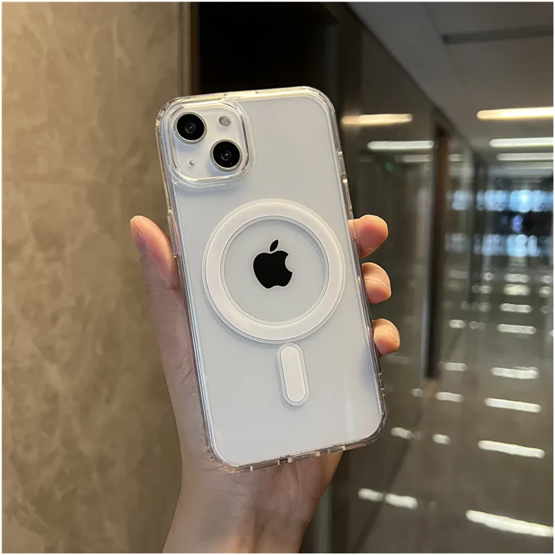 Magnetic Wireless Charging Case Clear Shockproof Back Cover For Apple iPhone 11-14 full series is available. 