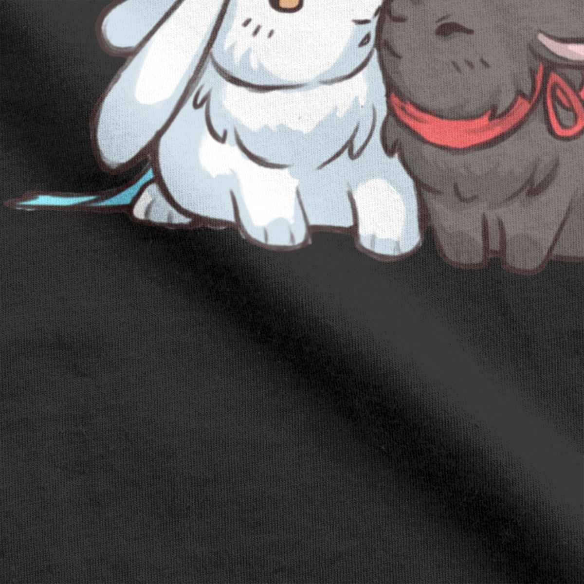Wangxian Bunnies The Untamed T-Shirt Men Mo Dao Zu Shi Vintage 100% Cotton Tee Shirt Short Sleeve T Shirt Unique Tops. 