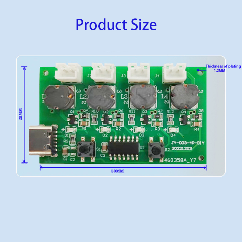 Four-spray Humidifier Module DIY Kits Humidifier Control Panel Atomizer Drive Board Type-C USB 4 Atomization Piece. 
