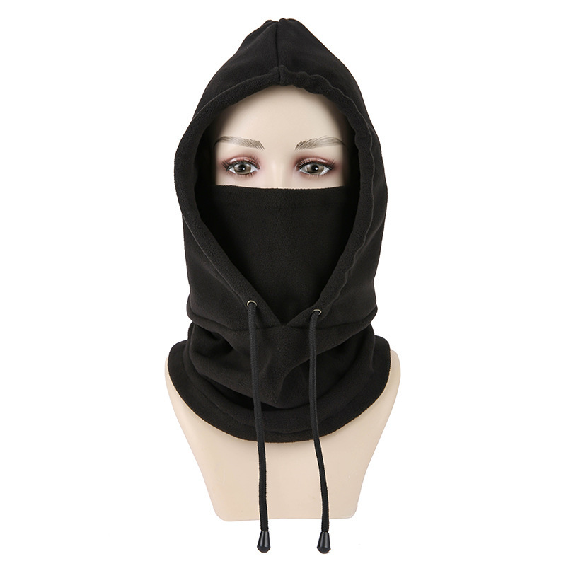 Cross-border masked head cover, winter riding, outdoor warm face protection, face mask, windproof hat, polar fleece, fleece integrated hat