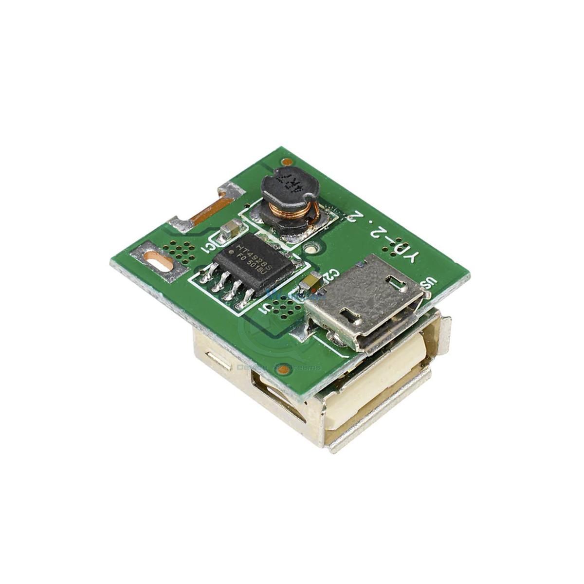 5V Boost Step Up Power Module & Lithium LiPo Battery Charging, Protection with LED Indicator