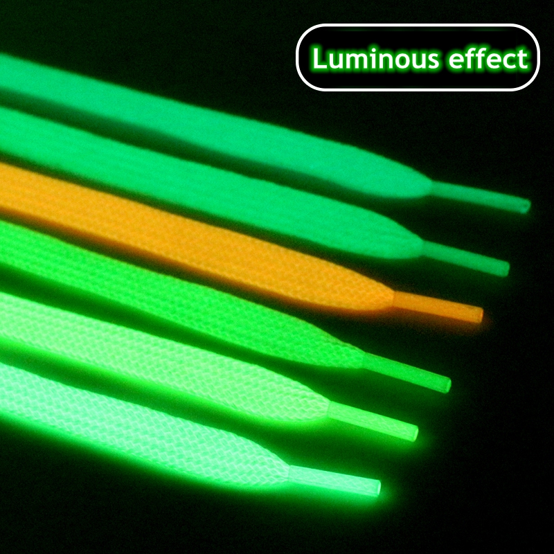 Funny Luminous Shoelaces Flat Sneakers Canvas Shoe Laces Glow In The Dark Night Color Fluorescent Shoelace 80/100/120/140cm. 