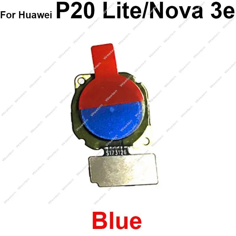 Home Button Fingerprint Sensor For Huawei P20 Lite Nova 3e Return Home Key Sensor Scanner Touch Connecting Flex Cable. 