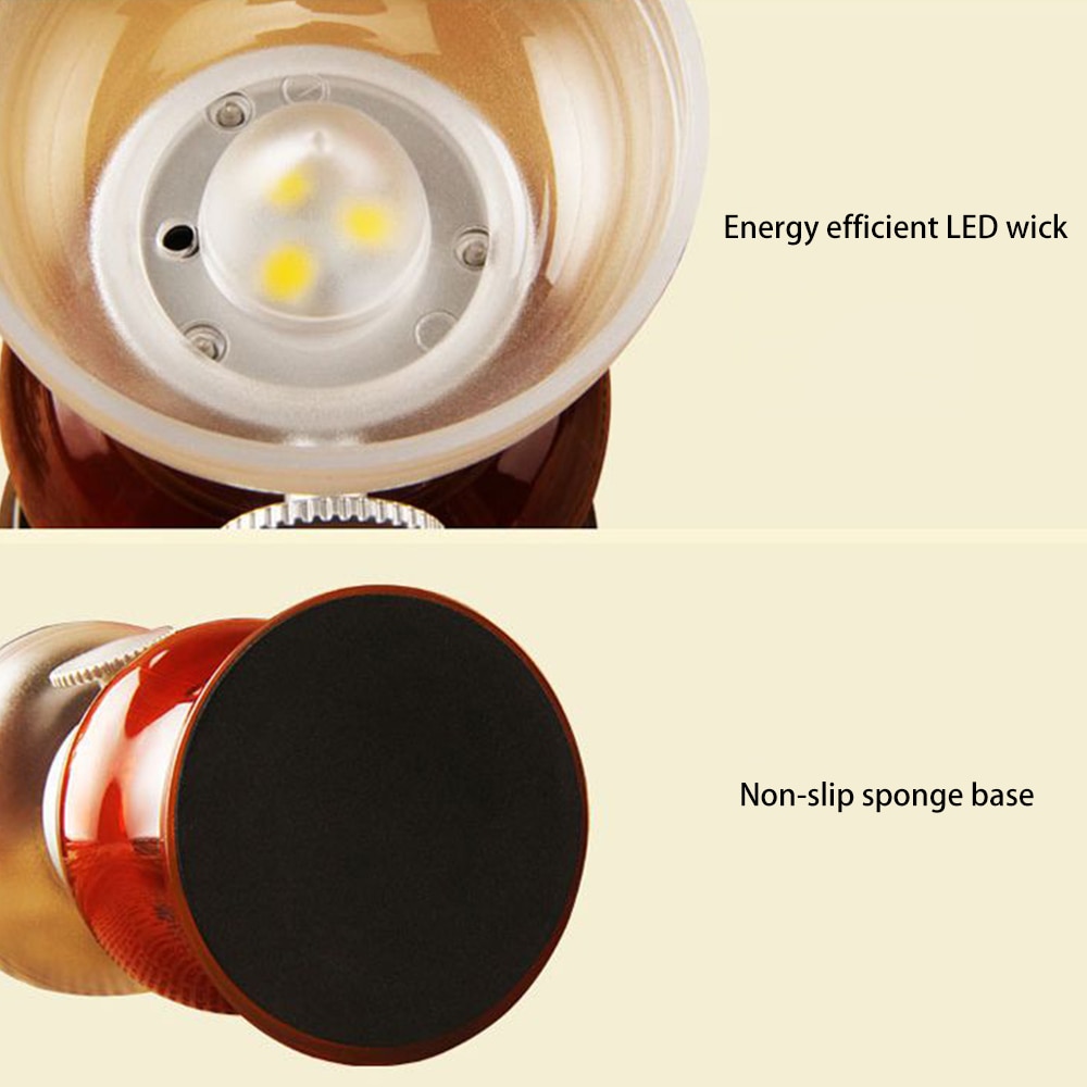 【Hey my home】Desk Light Vintage Lamp Blowing Retro Creative Kerosene Table Lamp Rechargeable LED Lamp For Reading. 