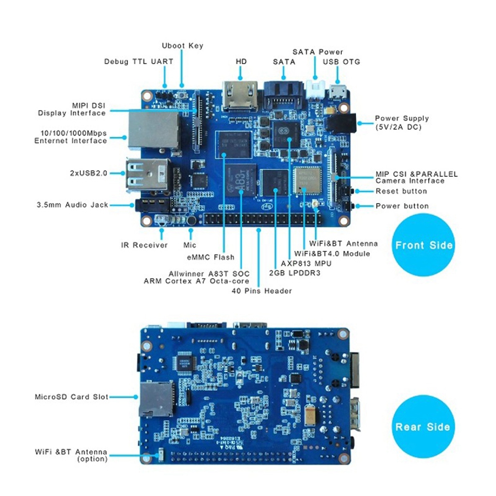 For Banana Pi M3 Board+BPI-M3 Case Allwinner A83T Development Board. 