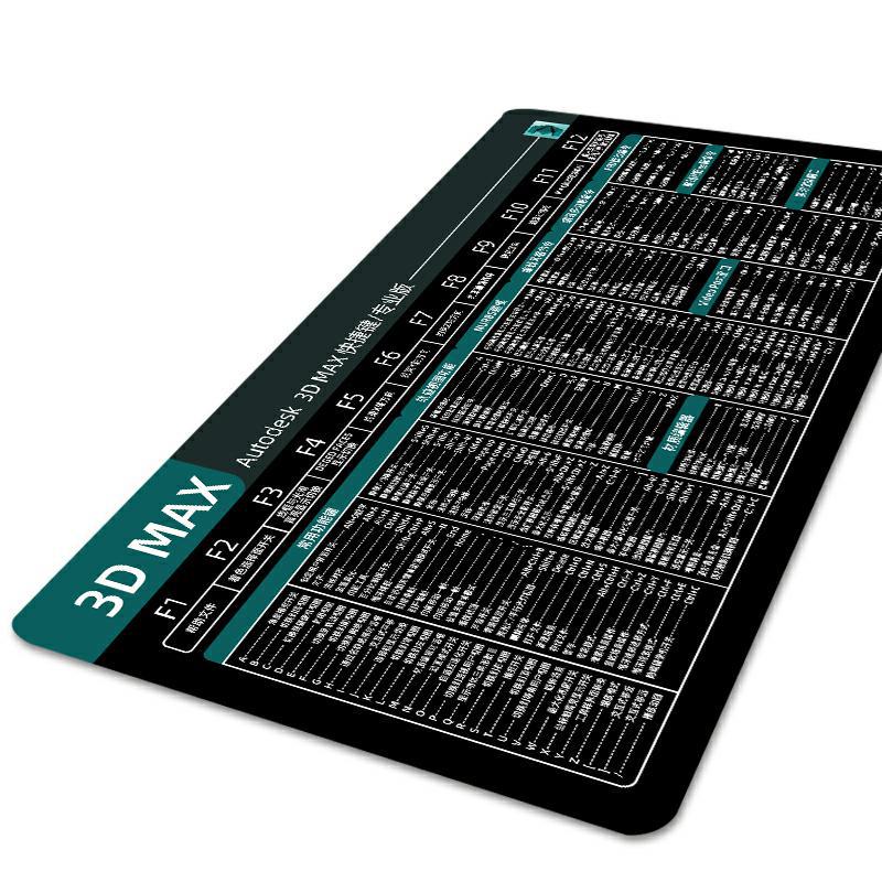 【3D MAX Shortcut】Extra-large maya desk pad, IDEA keyboard pad, excel function mouse pad. 