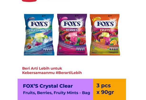 Clear Assorted Fruit Flavours 3 X 90g Berries,Fruit,Fruity Mints Pack