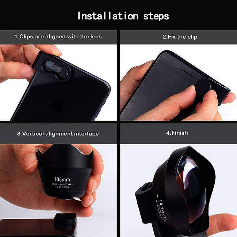 Pholes 105MM External Lens Phone portrait lens Mobile phone portrait Professional Photo Camera Lens large aperture. 