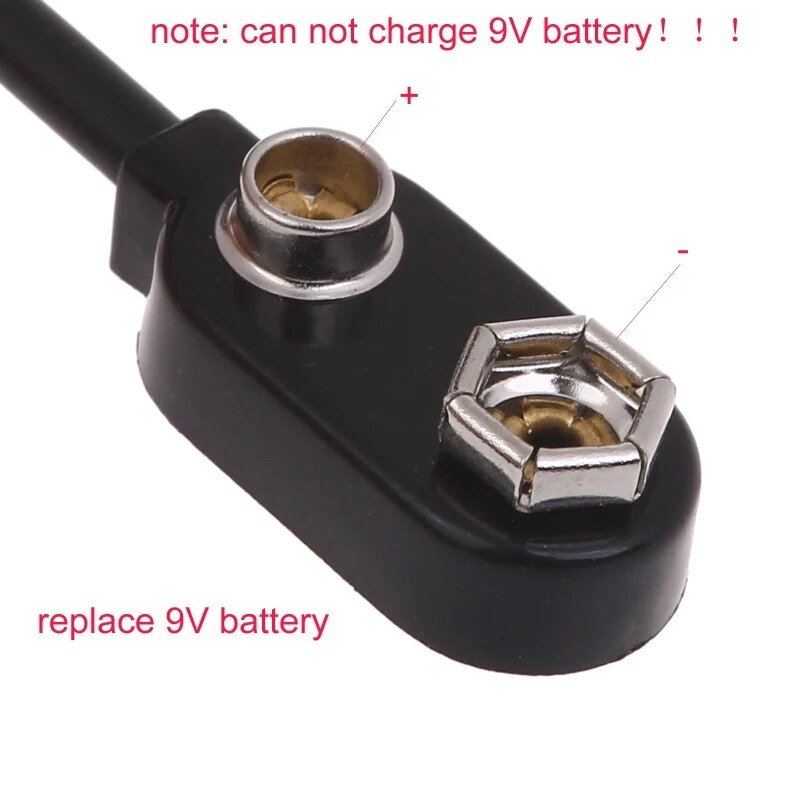Universal USB Mains Convert 6F22 9V Battery Eliminators Replace 9V Battery USB Power Supply Cable Battery Eliminators. 
