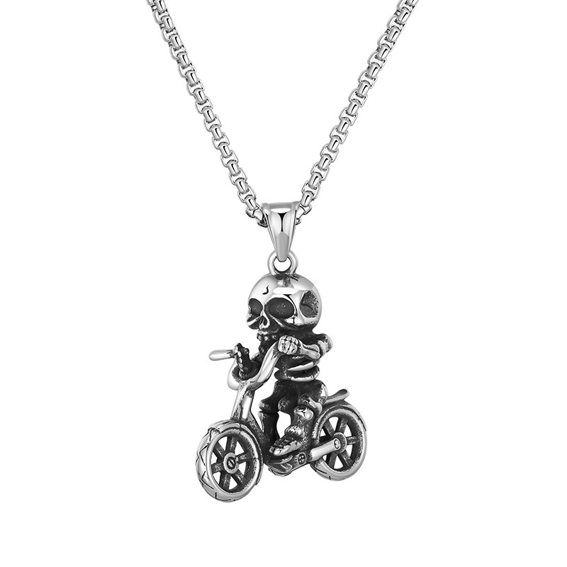 Cartoon fashion domineering tiger head necklace men's pendant trendy brand personality hip-hop simple versatile sweater chain