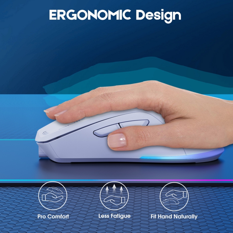 ONIKUMA CW917 RGB Dual Mode Wired + 2.4GHz Wireless Mouse. 