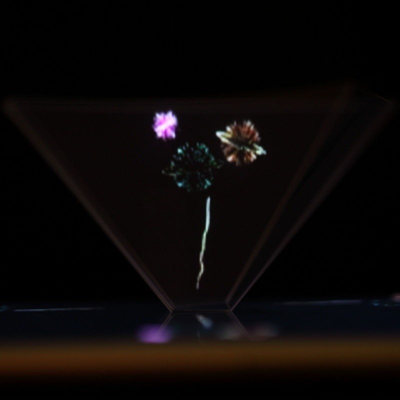 3D Holographic Hologram Display Pyramid Projector Video for Phone &Tablet pad. 