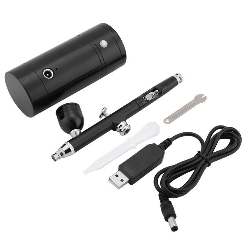 Multi-Purpose Cordless Mini Airbrush Set Spray Pump Gen Pen Air Compressor Kit. 