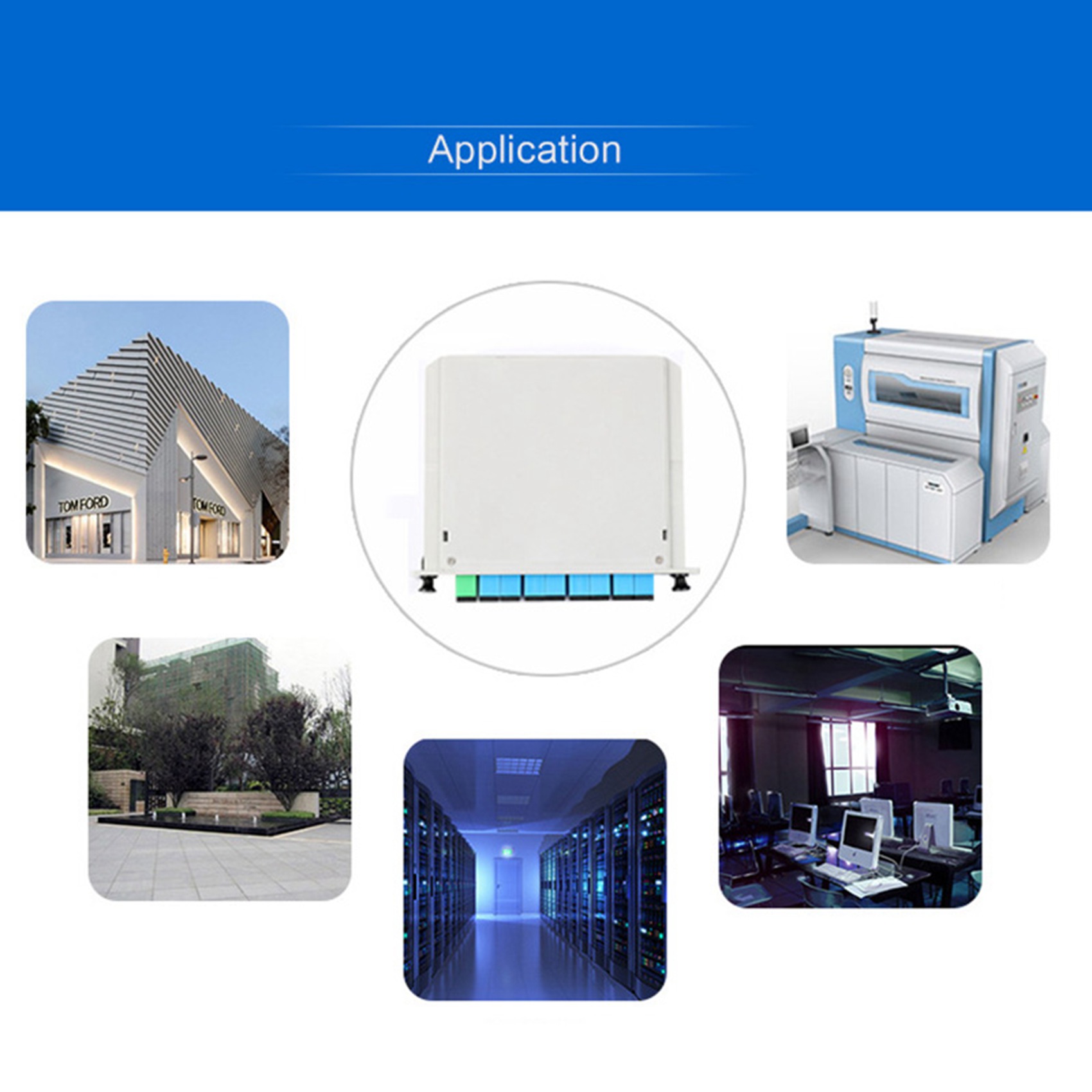 4X Fiber Optic Plc Splitter 1 x 8 Insertion Outdoor Electrical Splitter / Lgx / Cassette Type Sc/Apc. 
