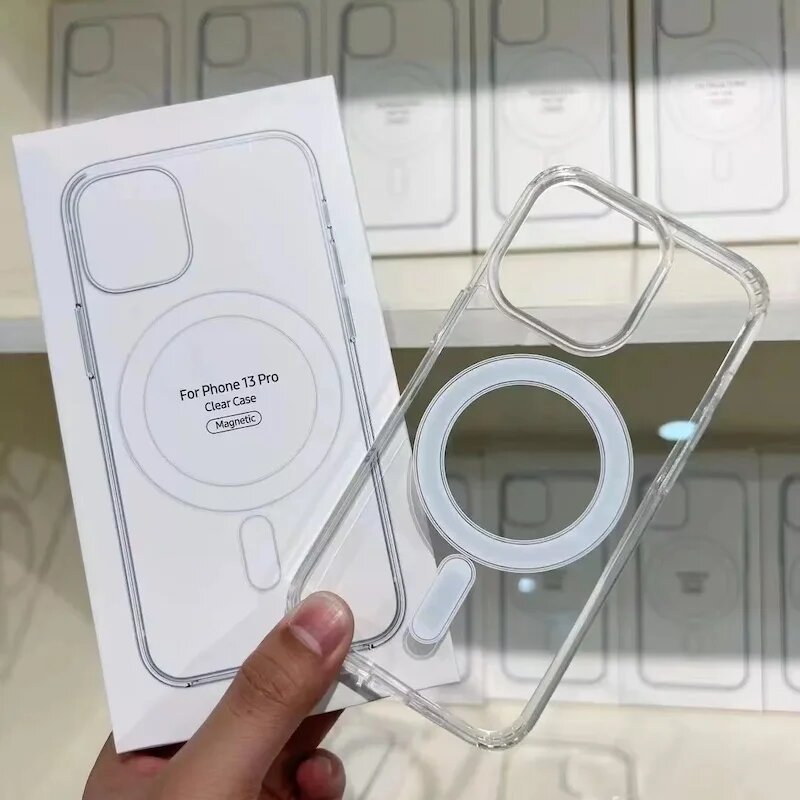 For IPhone 11 For Apple Anti Yellow Unique Magsafe Magnetic Wireless Charging Case Clear Transparent Shockproof Back Cover Phone case