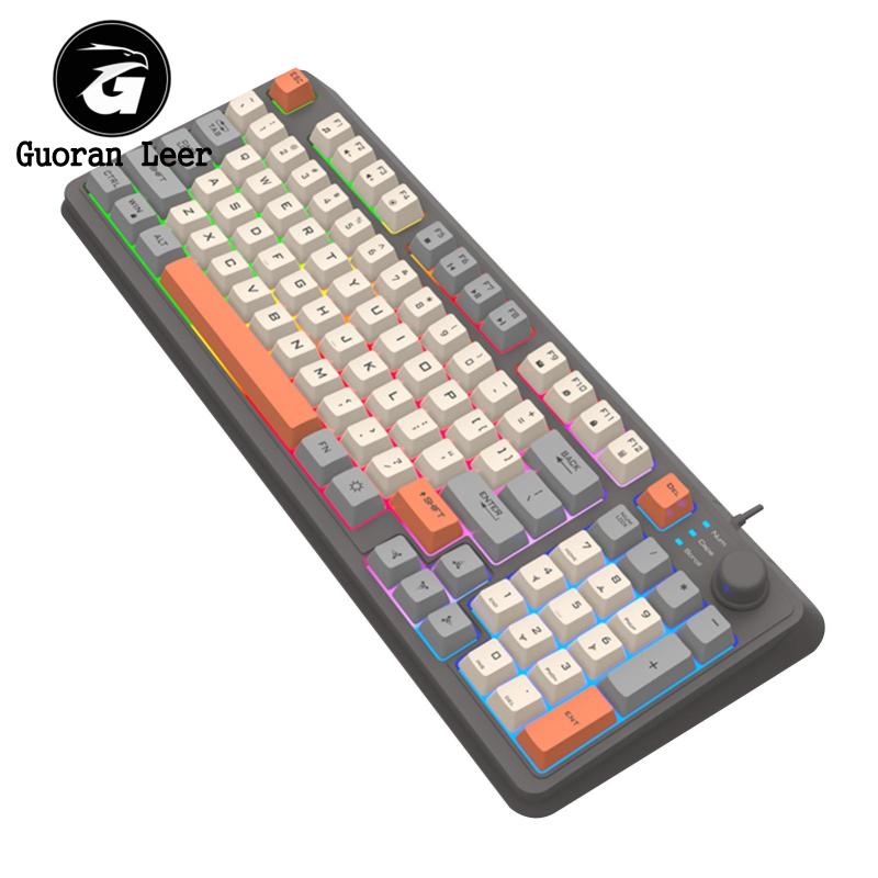 K82 Gaming Keyboard Wired Compact PC Keyboard With Number Pad 94 Keys For Computer Laptop. 