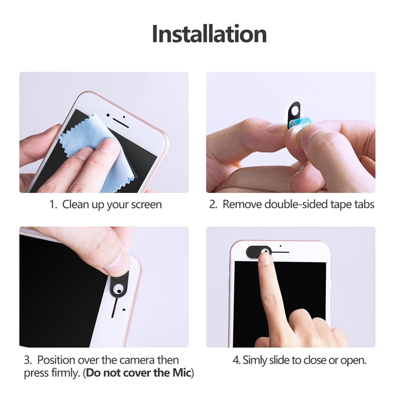 Webcam Covers (3 Pack), 0.7mm Ultra Thin Web Camera Cover Blocker for Mobile Phone, Laptop, Computer, Macbook, iMac, Notebook, Tablet, Monitors, Protect Your Privacy and Security. 