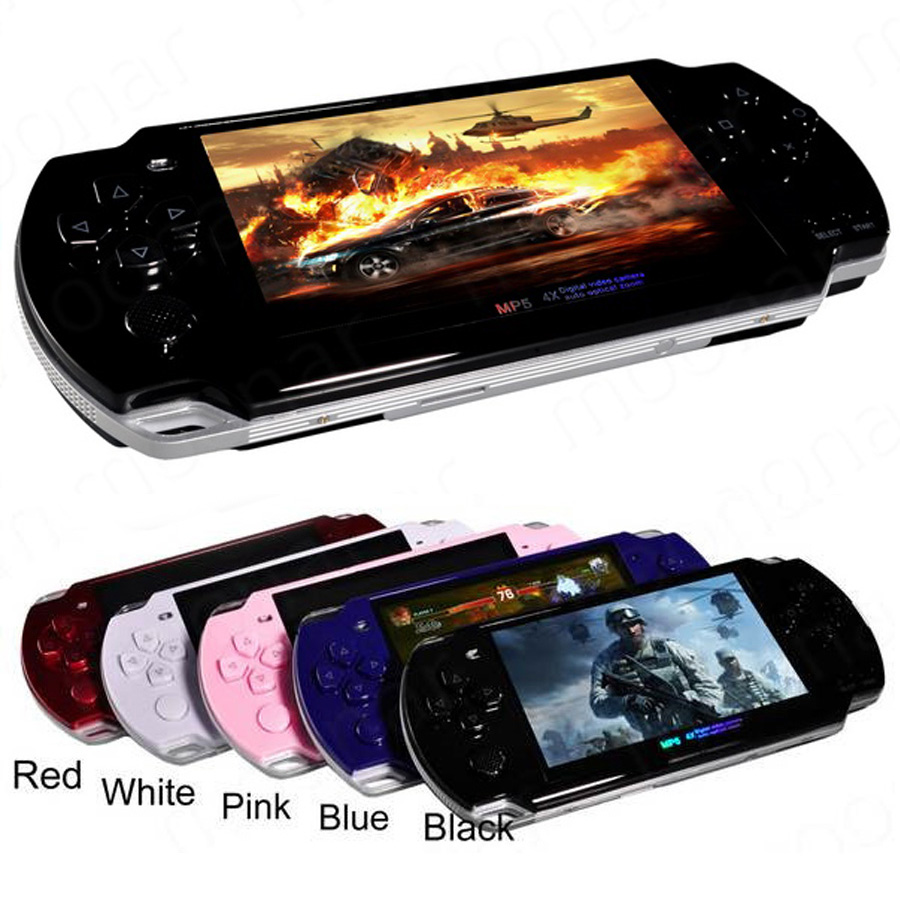 Built-in 5000 games, 8GB 4.3 Inch PMP Handheld Game Player MP3 MP4 MP5 -Option -White-Option -White. 