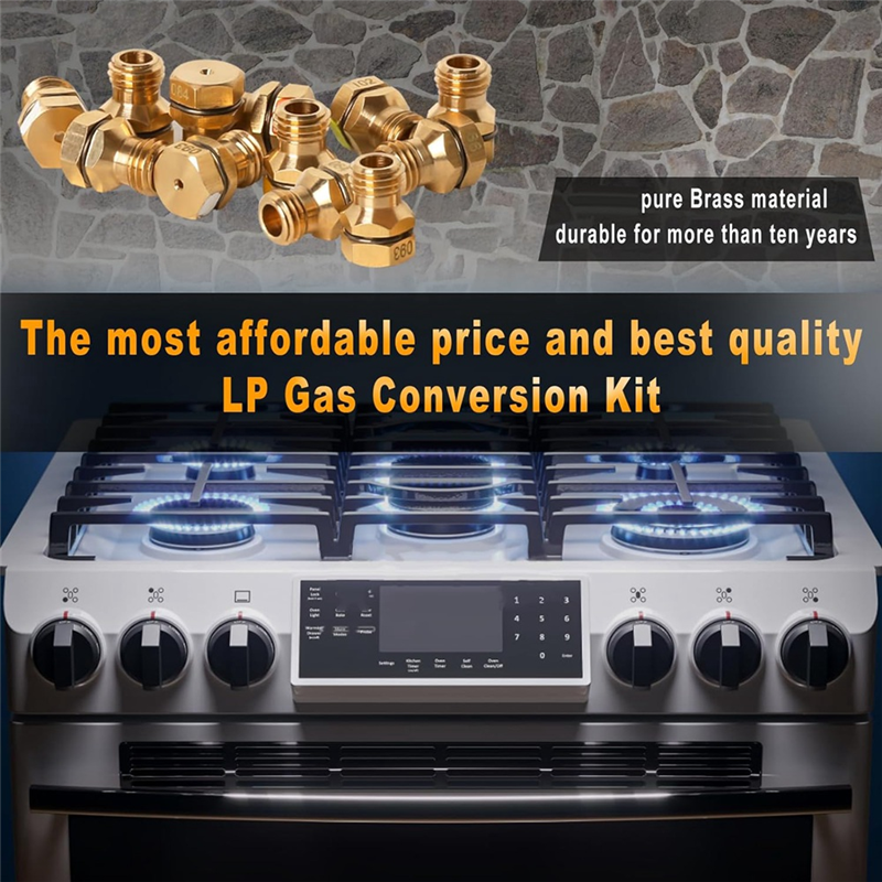 FORIDE GRLP4 LP Conversion Kit ,Propane Orifice ,Gas to Propane Conversion Kit ,Brass, for Range. 