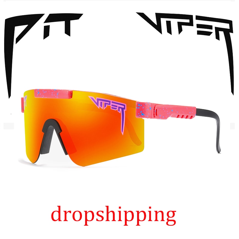 NEW Brand Rose women red pit viper Sunglasses double wide polarized men mirrored lens tr90 frame uv400 protection wih case. 