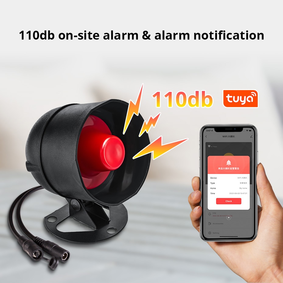 KERUI WIFI Security Alarm System Wireless Tuya Smart Home Outdoor Weather-Proof Siren Horn Window Door Sensors Motion Detector. 