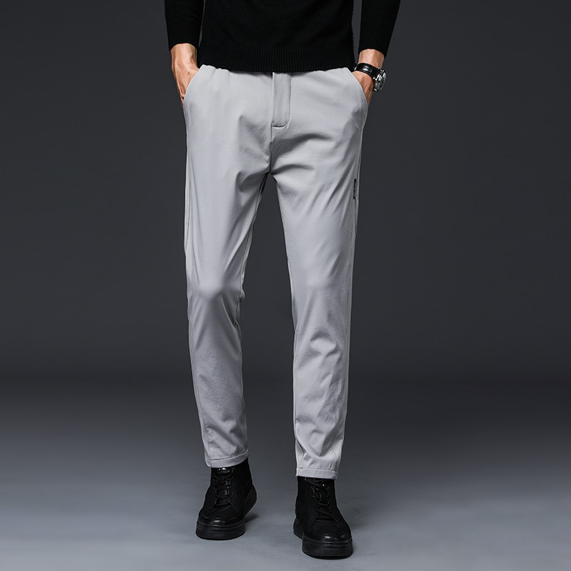Autumn Men's Casual Pants Men Slim Fit 