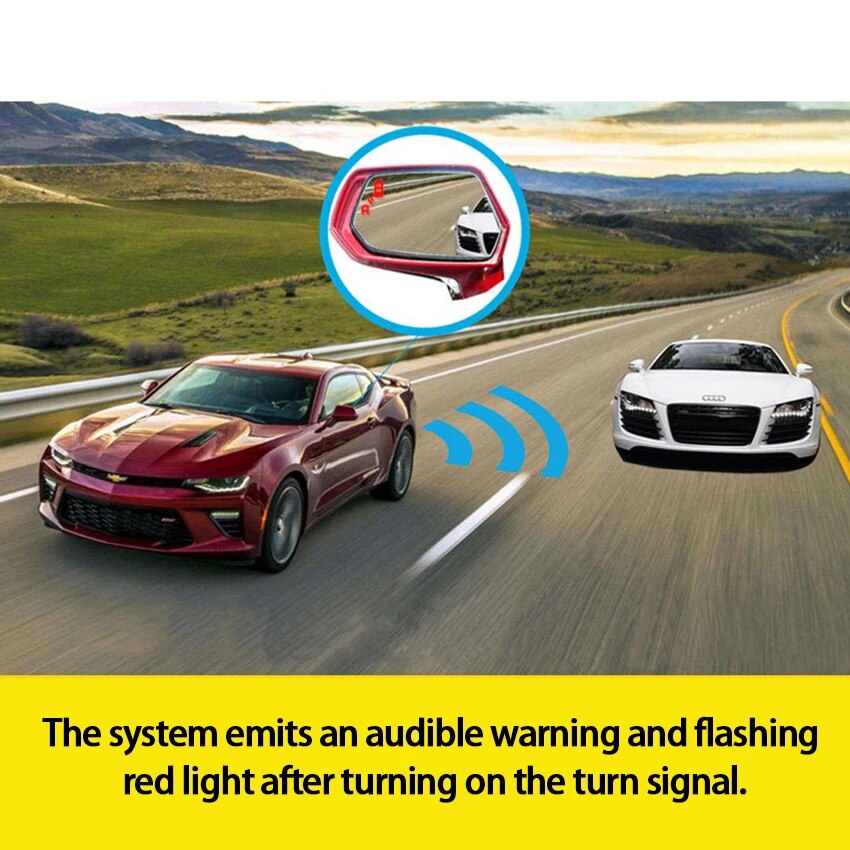 White mirror-RAV4 2018-Blind Spot Monitoring BSD BSA BSM Radar Detection System Microwave Sensor Assistant Driving Security For Toyota RAV4 2014~2021. 