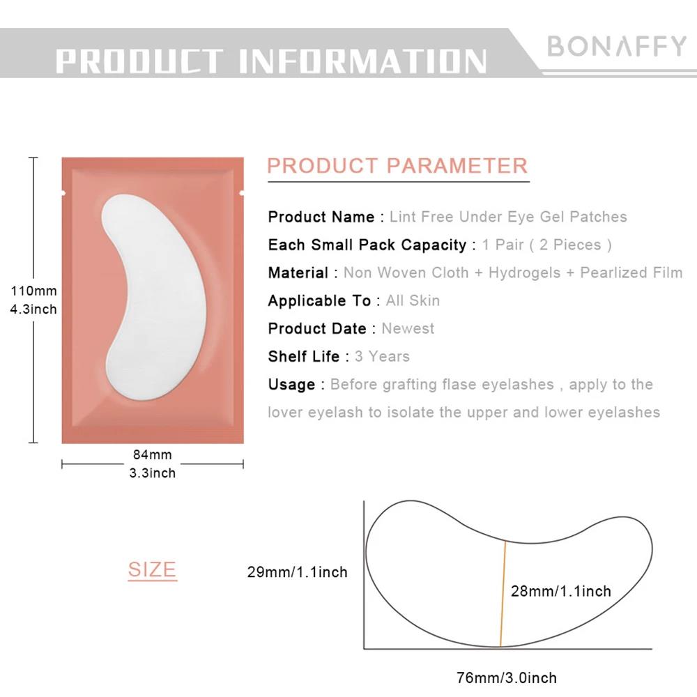 50 pairs Eyelash Extension Patches Grafting False Eyelashes Under Eye Pads Lint-free Lash Extensions Eye Paper Patch. 