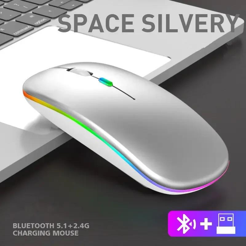 Bluetooth 5.2 Luminous Wireless Mouse USB Charging 2.4GHz Portable Wireless Mouse 1600DPI Gaming Mouse for Tablet Phone Computer. 