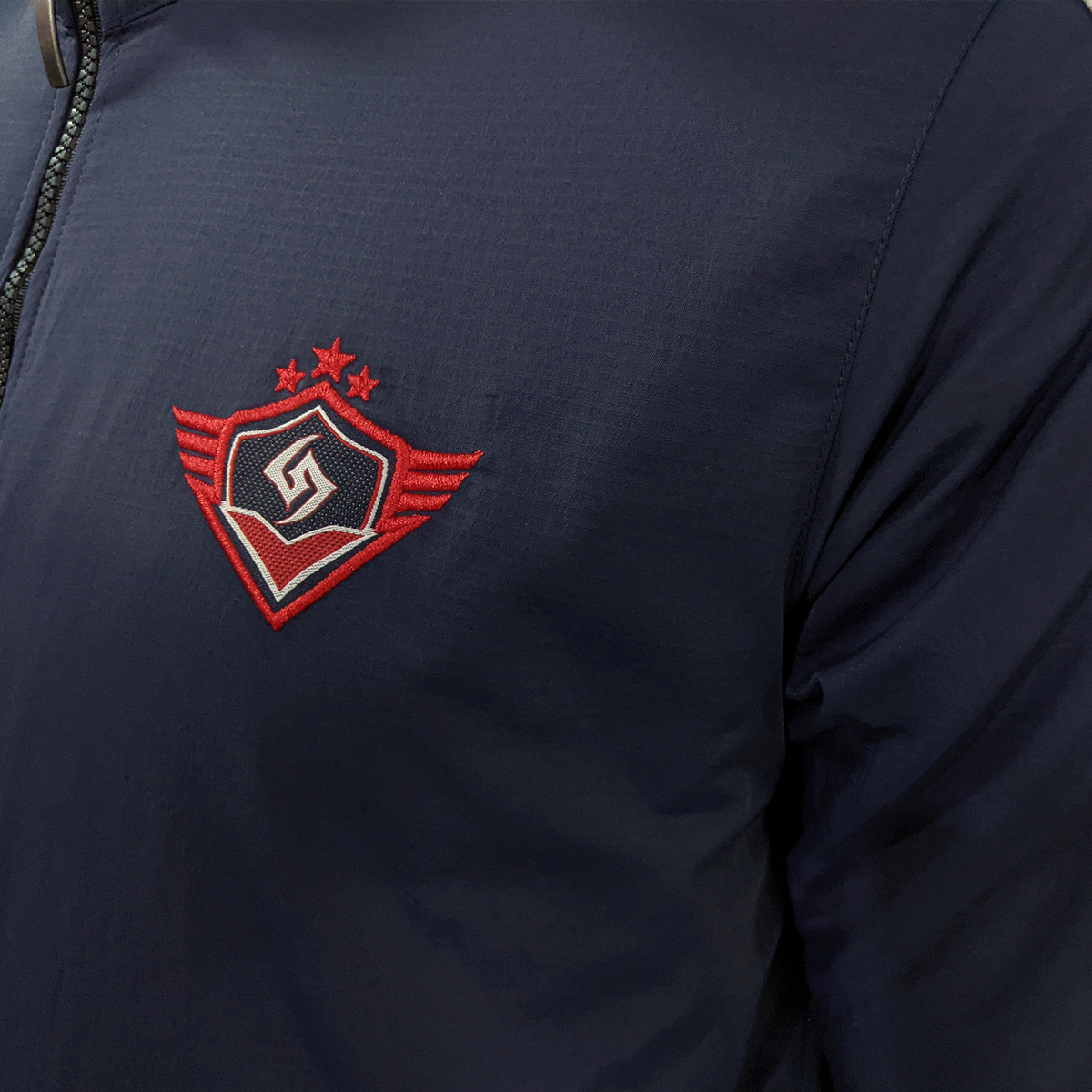 Shohure Navy Blue color Double part air proof jacket. 