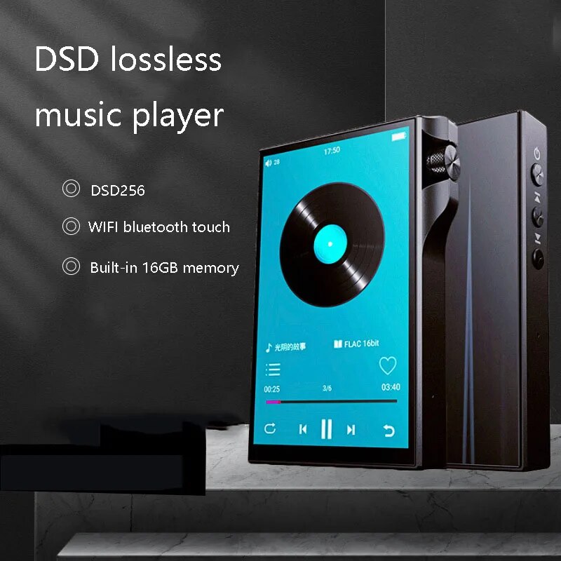 Large Screen Touch Music Player HD Lossless Fever Grade HIFI MP3 Walkman DSD Hardware Decoding Dual Output Bluetooth MP3 Player. 