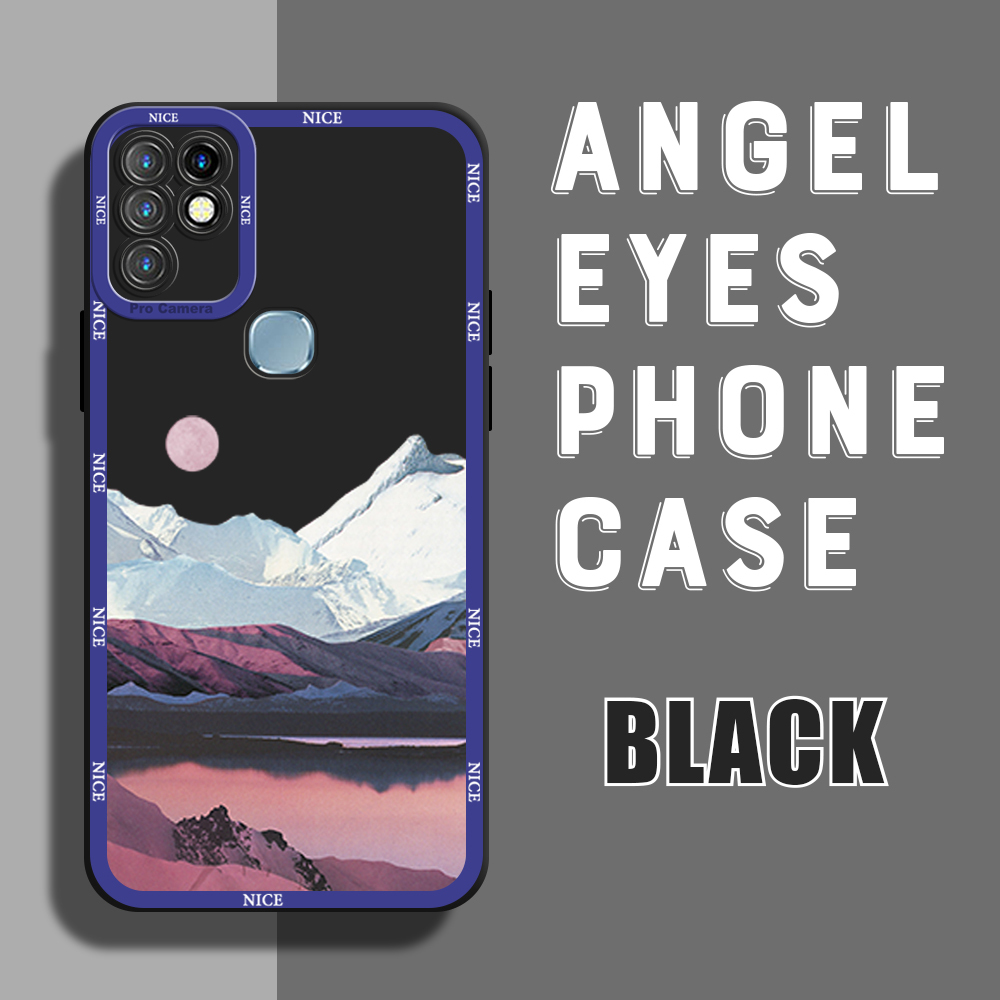Hontinga for Infinix Hot 10 Back Cover Beautiful Scenery Case Camera Protection Soft Silicone TPU Mobile Cover