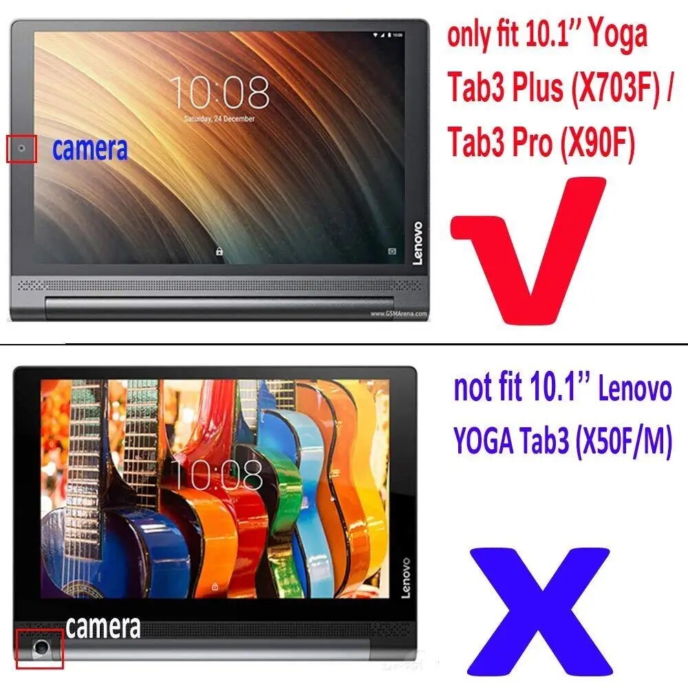 Flip Flio funda Capa For Lenovo Yoga Tab 3 Pro 10.1 Plus Case Cover YOGA Tab 3 Pro 10.1 YT3-X90F X90L Plus YT-X703f Tablet Pc. 