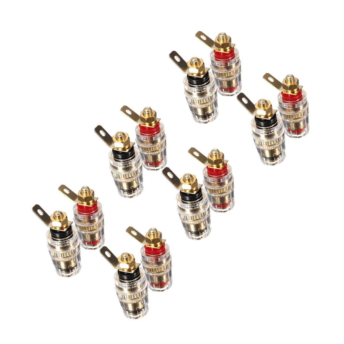 12Pc Amplifier Speaker Terminal Binding Post 4mm Banana Plug Jack