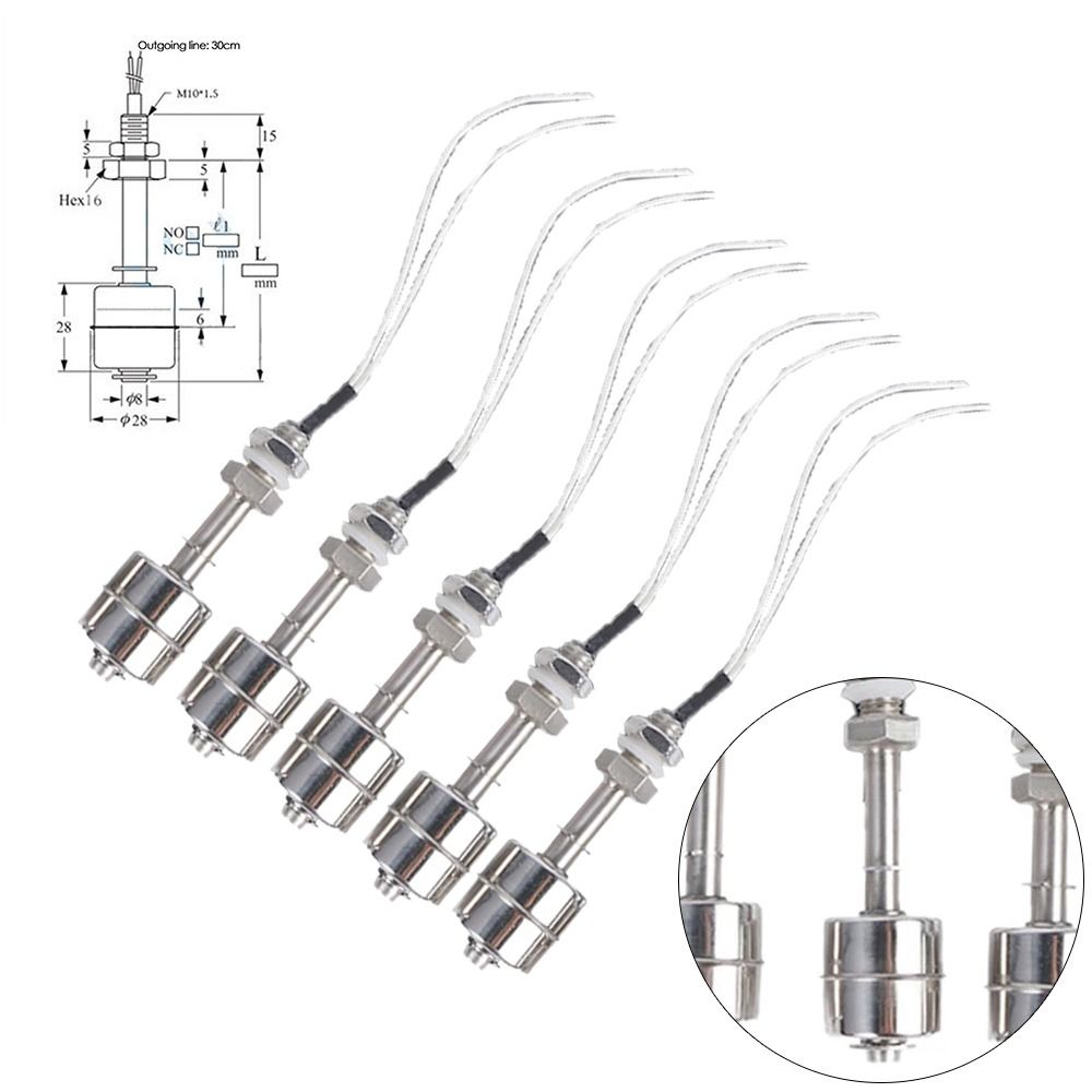 High Precision Double Ball Float Switch Water Level Switch Float Switch Tank Liquid Water Level Sensor Tank Pool Flow Sensors Stainless Steel. 